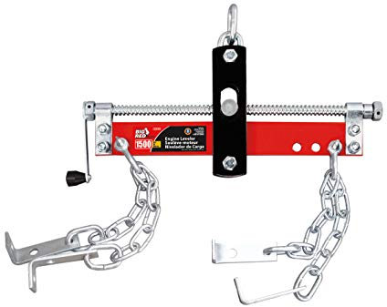 BIG RED, T32100 Torin, Accesorio para grúa, Elevador de Motor Nivelador de Motor de Acero de 3 Posiciones con Mango Ajustable, Capacidad de 750 kg, Rojo