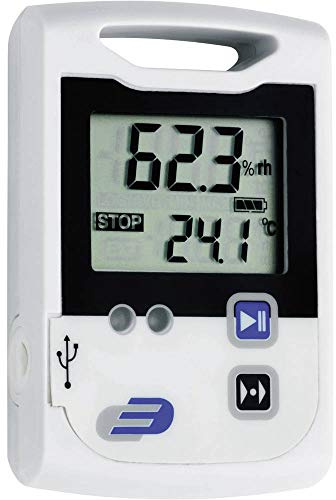 TFA Dostmann Datenlogger für Temperatur LOG100, 31.1039, zur Temperaturüberwachung, 60.000 Datensätze speicherbar, USB-Schnittstelle, weiß, L 60 x B 21 x H 89 mm