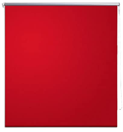 vidaXL Store Enrouleur Occultant 80x230 cm Rouge Fenêtre Chambre à Coucher