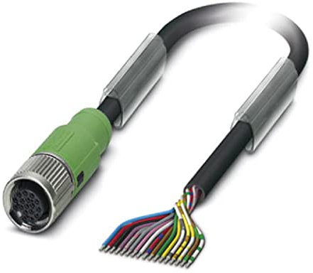 PHOENIX CONTACT SAC-17P-1.5-PUR/FS SCO Sensor-/Aktor-Kabel, 1.5m Kabellänge, 17 Polig, Schwarz