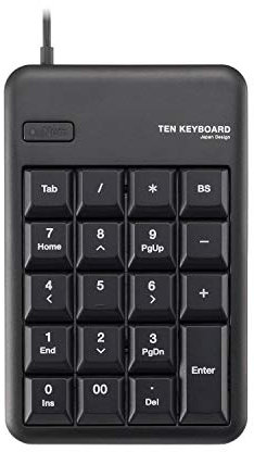 ELECOM Teclado numérico con Cable Negro TK-TCM011BK / RS