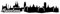 Samunshi® Wandtattoo Barcelona Skyline 30x6cm