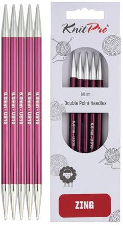 KnitPro Zing Nadelspiele 6 (15cm) | 6mm