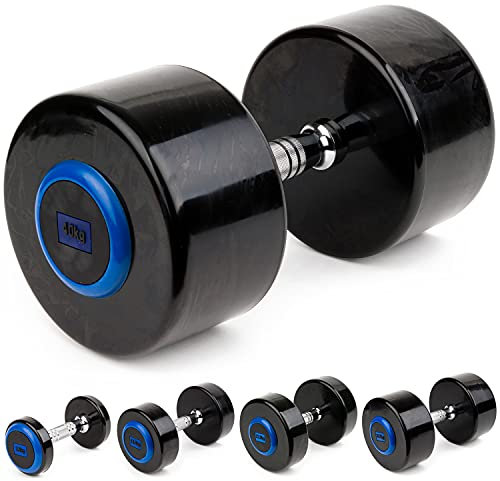 Sport-Thieme Kompakthantel PU | In 16 verschiedenen Gewichtsklassen: 2-40 kg | Gerändelter Griff | Kratz- und stoßunempfindlich | Fitness, Kraftsport, Gewichte | Markenqualität