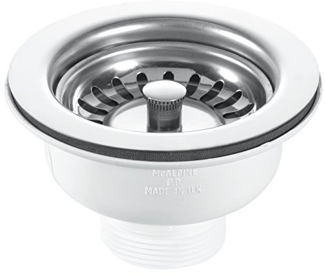 Rak Ceramics MBSWSS85-90 60 mm Mini Stainless Steel Basket Strainer Waste with Stemball Plug