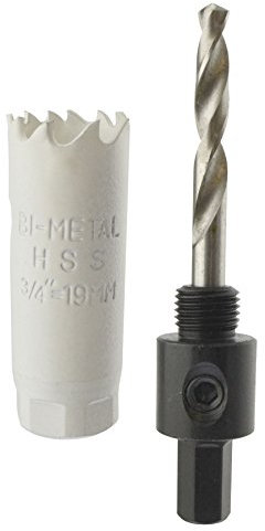 19mm HSS Hole Saw Holesaw Bi-Metal Blade Cutter Drill and Drill Adaptor Arbor