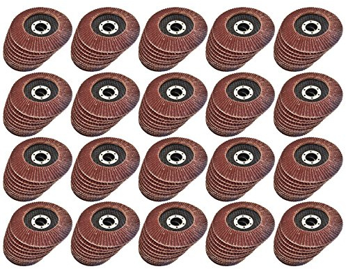200 x Flap Discs 40 Grit Angle Grinder 4.5 (115mm) Flat Sanding Grinding AU025
