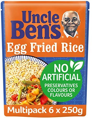 Uncle Bens Egg Fried Microwave Rice, Bulk Multipack 6 x 250 g pouches