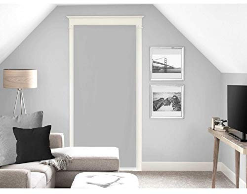 Soleil d'ocre, Dolly Voile pour Porte Fenêtre, Polyester, Gris clair, 70x200 cm