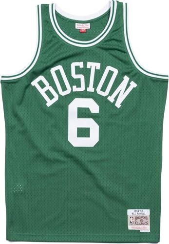 Mitchell & Ness Boston Celtics Bill Russell 1962 Road Swingman Trikot, Herren, grün, X-Large
