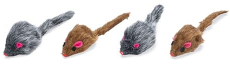 Karlie Plüsch Spielmäuse L: 5 cm schwarz-braun