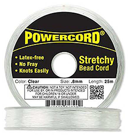 Power Cord Powercord Elastic 0.8Mm 0.0314 Inch 25 Meter Spool