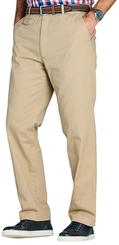 Pegasus Men's Cotton Chino Trousers with Stretch Waistband | Versatile, Comfortable & Stylish Smart Casual Pants
