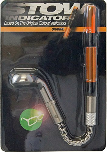 Korda Complete Stow Indicator, Orange, Stainless Steel Chain, Line-friendly Clip for Slack or Tight Lines, Bobbin System