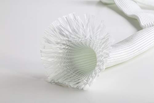 Gaine isolante ignifuge en fibre de verre, haute température 550 °C, diamètre de 1 mm à 50 mm, 10 mètres (8 mm)