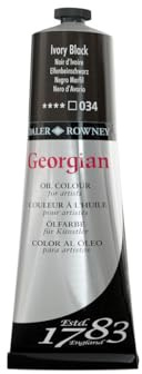Daler-Rowney Georgian Oil Paint, Aluminium Tube, 7.61oz - 225 ml, Ivory Black