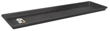 Elho Green Basics Trough Saucer 80 - Living Black - Exterior & Balcón - Ø 77.3 x A 2.4 cm