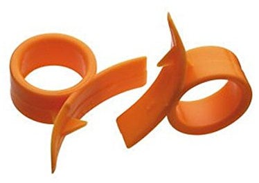 KitchenCraft Pelador de Naranjas, Plástico, Naranja, 7 cm, Juego de 2