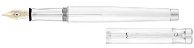Tango Füllhalter Liniendesign 925 Sterling Silber, 14 Karat Goldfeder Stärke M