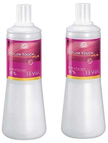 2er Set Wella Color Touch Plus Emulsion 4% 1000 ml