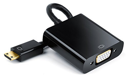 CSL-Computer CSL - Full HD adattatore mini HDMI a VGA | con trasmissione audio (line out) | cavo convertitore | fino a 1080p/supporto HDTV | da digitale ad analogico | nero