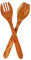 Eddington Salatbesteck aus italienischem Olivenholz, handgefertigt in Europa, 2-teiliges Set, 33 cm
