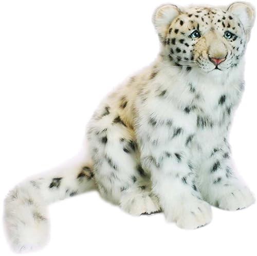 Plüschtier Schneeleopard, sitzend, 40 cm H/45 cm L