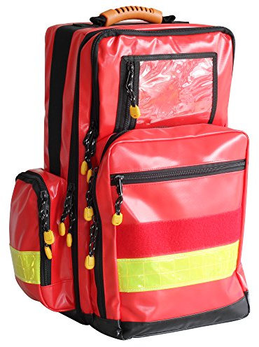 SANISMART Notfallrucksack Rot 47 x 36 x 26 cm 28 Liter 3 Fächer Reißverschluss Nylon Tragegriff Rucksack