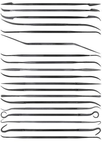 PFERD 015018 Riffler Dateien/Raspeln, Präzisionsfeilen, Serie 914P, 2 Hieb, 150mm x 3.5mm, 12 Stück