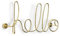 Umbra Draht-Wanddekoration, Hello, Messing