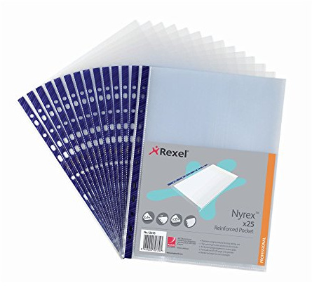 Rexel Nyrex 12233 Dokumentenhülle, Aktenmappe, A4, PVC, transparent