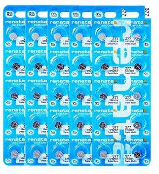 Renata 377 nicht aufladbaren Batterie, Knopfzelle, einzelne Zelle, Silberoxid, 28 mAh, 1,55 V, SR66, 5 pack, 5