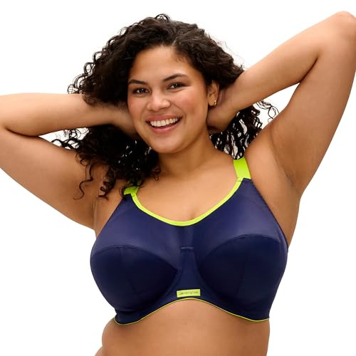 Elomi womens Full Coverage Sport Sports Bra, blue, 32HH