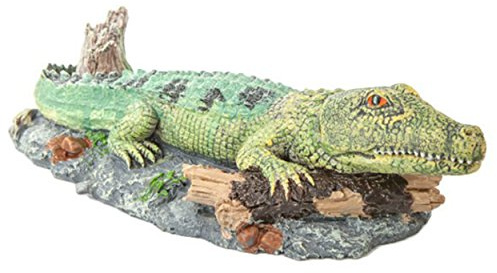 Aquarium Ornament Air Action Crocodile Detailed Decoration