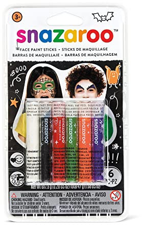 Snazaroo - Barras de pintura facial Halloween, set de 6