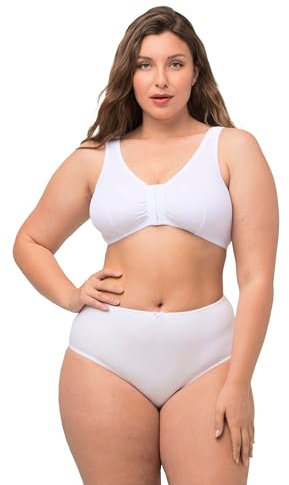 Ulla Popken Damen Bustier, Cup C/D BRA, weiß, 115D