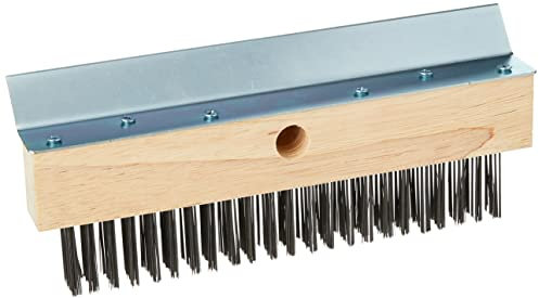 Genware NEV-OB-WB Pizza Oven Wire Brush with Scraper, No Handle