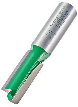 Trend CraftPro C022X1/2TC Fräser-Bit, gerader Zweischneidfräser, 1,27 cm Schaft, 12,7 mm Schnittdurchmesser und 32 mm Schnittlänge, Wolframkarbidspitze