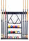 Iszy Billiards Queue-Rack Only – 6 Poolqueue – Billardstock Wandregal aus Holz – wählen Sie Mahagoni, Schwarz oder Eiche, Unisex-Erwachsene, F55001-black, schwarz, 28 1/4-Inch