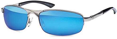 BEZLIT Herren Sonnenbrille Sport Rad Brille Biker Rund Oval 80er Nerd Brillen 479 Blau