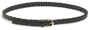 PIECES Pcavery Leather Braided Slim Belt Noos,Schwarz,90