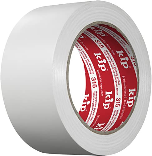 kip 315-55 Premium PVC-Schutzband 50 mm x 30 m weiß/resistent gegen Wasser, Säuren, Laugen, Alkohol, uvm. / UV-beständig/quergerillt, leicht einreißbar/weiche & widerstandsfähige PVC-Folie