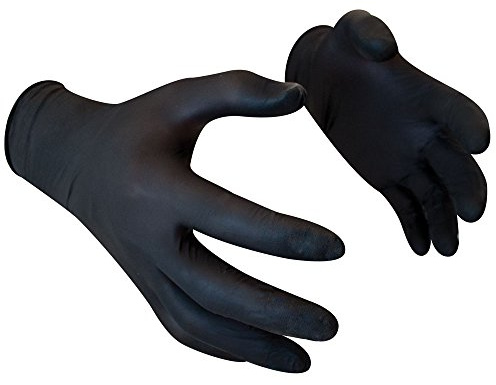 Polyco GL897 Nitrile Large Powder Free Disposable Glove - Black