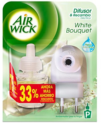 Air Wick Ambientador eléctrico Completo, Ramo de Flores Blancas, 19 ml