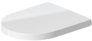 Duravit WC-Sitz ME by Starck, Toilettendeckel aus Urea-Duroplast, Klodeckel mit Edelstahl Scharnieren, Weiß