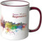 WANDKINGS® Tasse, Schriftzug Guten Morgen Regensburg! mit Skyline - Bordeaux