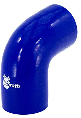Bonrath Durite Silicone coudée 90 degré - Longueur: 50mm - Ø76mm, Blue
