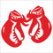 INDIGOS UG Auto Aufkleber Boxing Gloves rot - 109mmx88mm - Autoaufkleber - Tuning - Sticker - Heckscheibe - Fahrrad - Motorrad - UV beständig