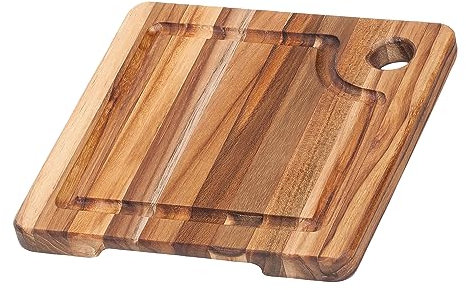 Petite planche à découper carrée avec rigole