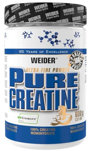 WEIDER Pure Creatine Powder - Creapure Creatine Monohydrate 600g für Kraft und Power